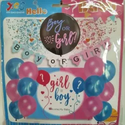 ‼️Set de Decoración- Revelación de Sexo (Globo negro)‼️