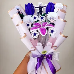 Bouquet con flores de limpiapipas🌸