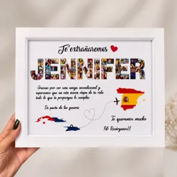 Cuadro personalizado de despedida 🌍💕