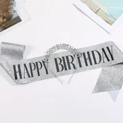 Juego de banda y cintillo de cumpleaños