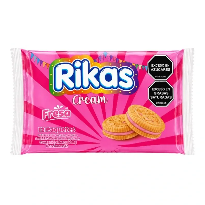 PAQ GALLETAS RELLENAS (FRESA)