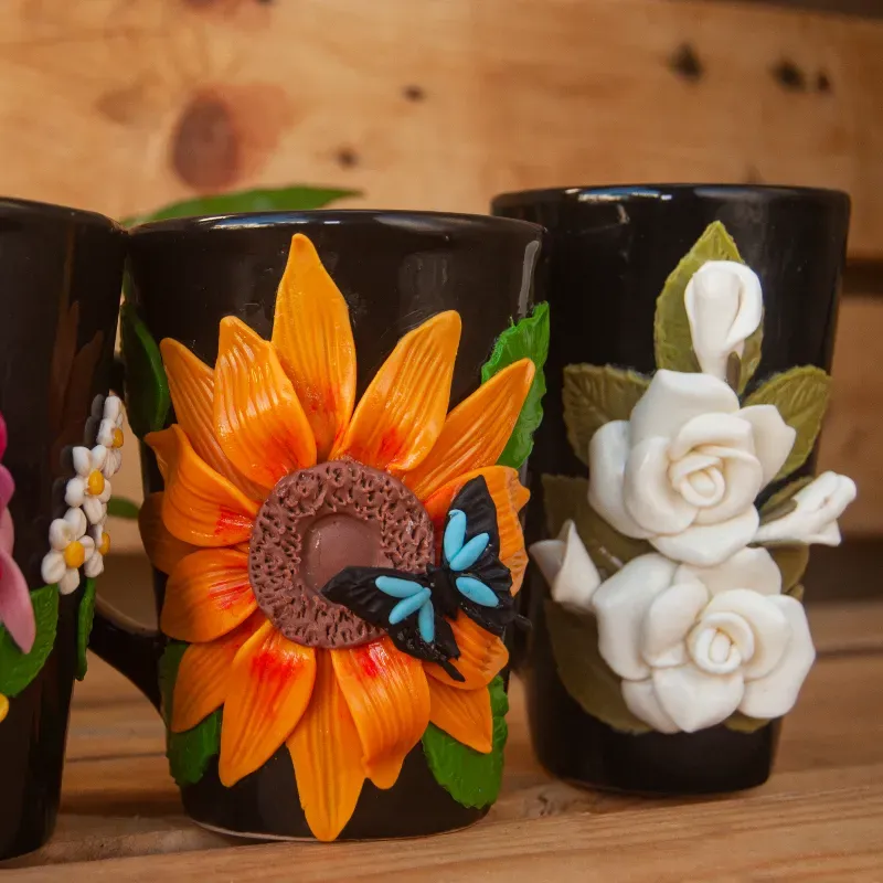 🌻 Jarras decoradas con cerámica fría