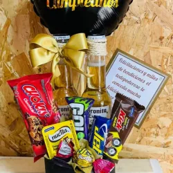 Caja con confituras y cerveza