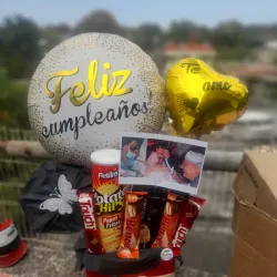 Caja sorpresa corazon dorado