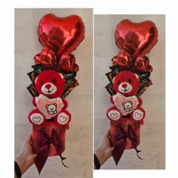 Regalo con oso de peluche