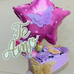 Regalo en forma de corazon con globo incluido 