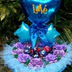 Corazón con bombones 