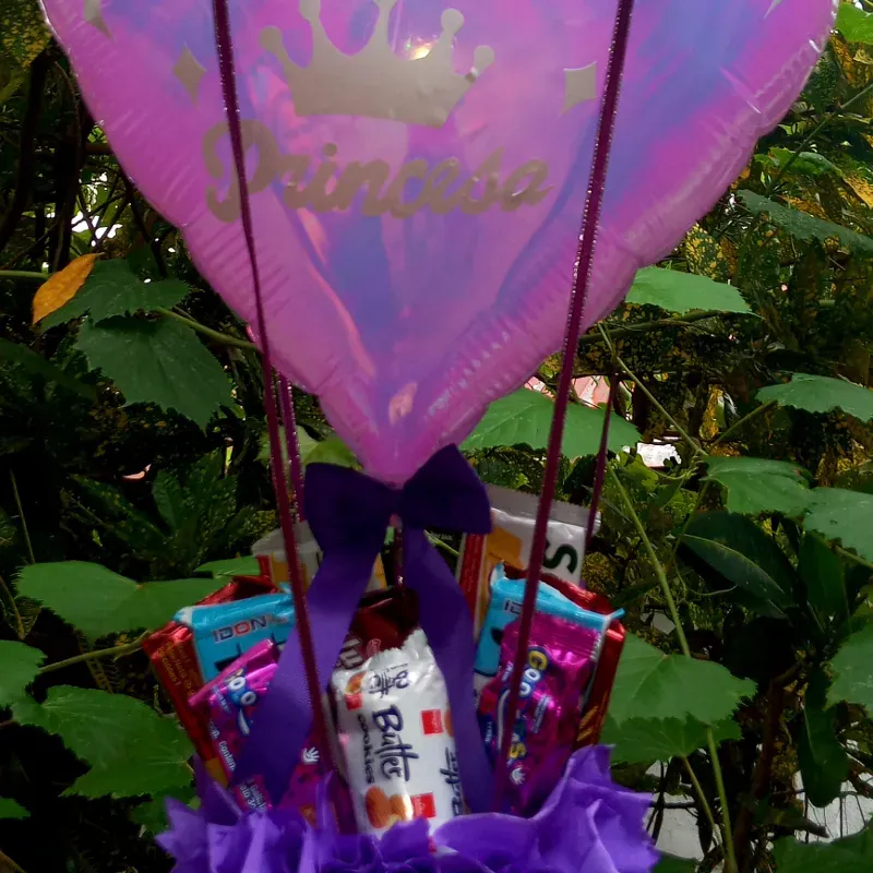 Globo aerostático de corazón 