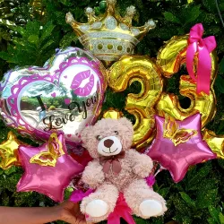 Super anchetas con peluche y números
