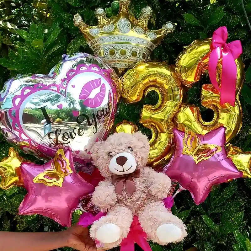 Super anchetas con peluche y números