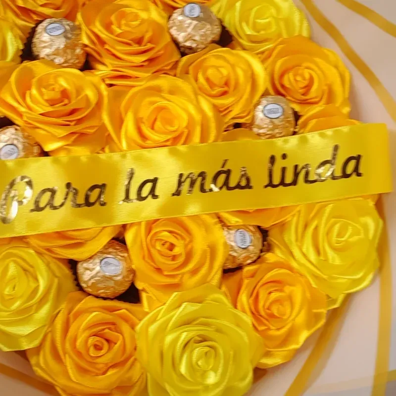 Bandas personalizadas para ramos y cajas de regalos 