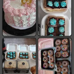 Bufet de cumpleaños sencillo