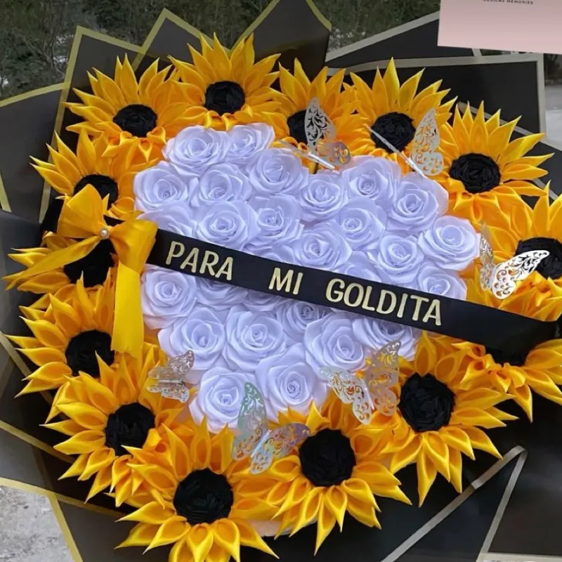 Ramo Buchón Combinado 15-Girasoles 27-Rosas