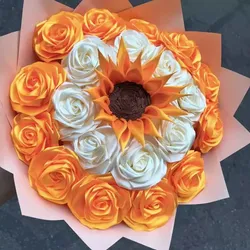 Ramo rosas y girasol 🌻