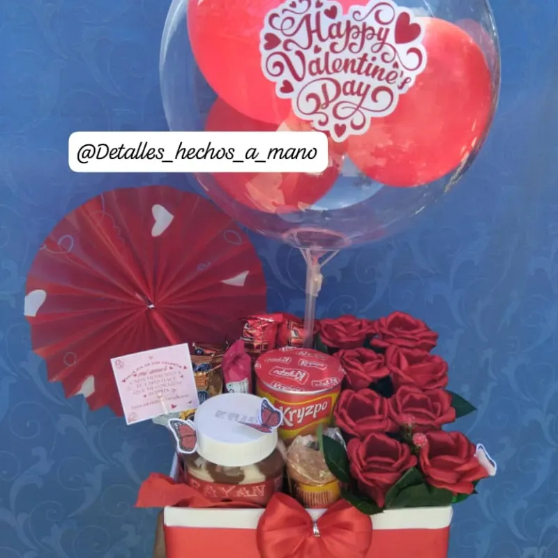 Regalo con rosas realistas
