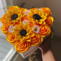 Boucket de rosas eternas amarillas