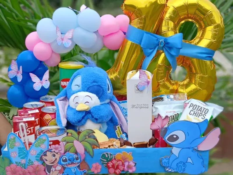 Caja de regalo sorpresa con peluches 