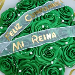Ramo verde 15 rosas