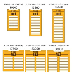 *TABLILLEROS PERSONALIZADOS*