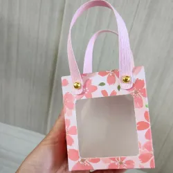 Cajita bolsa con flores