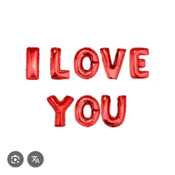 Cartel "I Love You" de letras inflables 