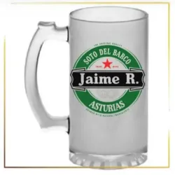 Jarra cervecera nevada