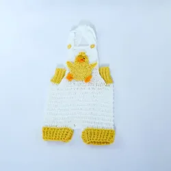 Monito tejido  de bebé Temática pollito amarillo