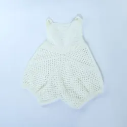 Monito tejido para bebé sencillo (blanco)