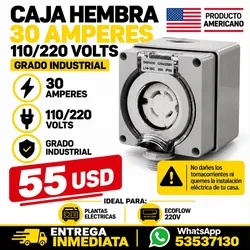 Caja Hembra  30 Ah  110/220 V