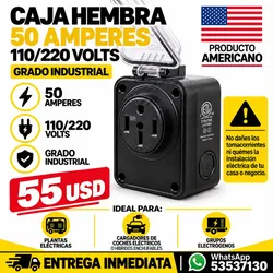 Caja Hembra 50 Ah 110/220 V