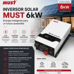 Inversor Solar Bifásico Must  6Kw.