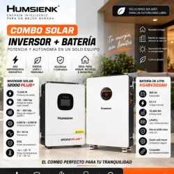 Kit solar: Inversor 12kW +  batería 15kW*  Fabricante: *Humsienk