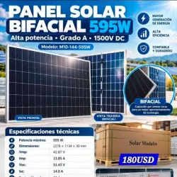Panel Solar ☀️Bifacial 595 W
