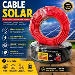 Rollo de cable PV Fotovoltaico Q7-Lumina de calibre 10 AWG*
