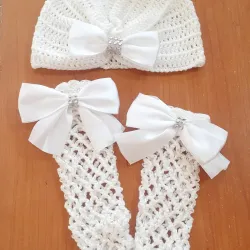 Conjunto gorro y medias altas 