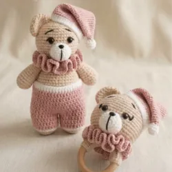 Conjunto osito & sonajero