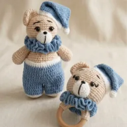 Conjunto osito & sonajero