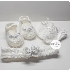 Conjunto zapaticos, medias y manoplas