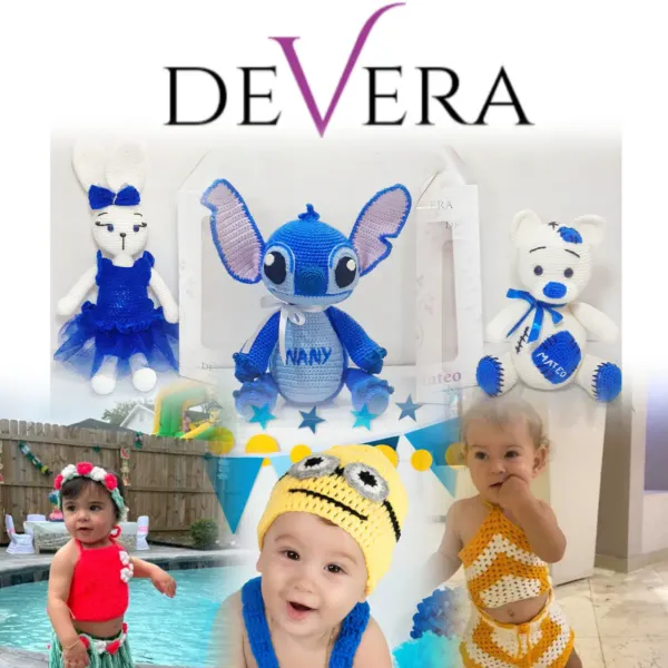 Contrato de Servicio 
Cómo realizar un encargo👇

Estimado Cliente:
Bienvenido a DEVERA.
Nos especializamos en la creación de juguetes Montessori que estimulan el desarrollo y aprendizaje de los pequeños, además de ofrecer canastillas personalizadas, ropa única y decoración encantadora para cuartos infantiles.

Además, contamos con una linea especial dedicada a las mascotas, con ropa, disfraces, y jueguetes.

1. Sobre nuestros productos

En DEVERA, cada artículo se elabora con esmero, empleando técnicas tradicionales como crochet, costura y bordado. Con más de 20 años de experiencia artesanal, creemos que cada pieza —desde un juguete hasta una prenda— cuenta una historia única y especial.

2. Proceso de personalización y adquisición

Nuestro compromiso va más allá de ofrecer productos de calidad: brindamos un proceso totalmente personalizado, trabajando de la mano contigo para que cada artículo cumpla con tus expectativas. Te mantendremos informado en cada paso, permitiendo personalizar cada detalle a tu gusto. Todas las piezas son únicas y hechas a mano, por lo que tienen su valor especial.

3. Tiempos y entregas

- Los pedidos deben realizarse con al menos 1 mes de antelación.  
- Si necesita la entrega antes de ese plazo, deberá abonar un costo adicional de $5-10 USD según el trabajo a realizar.
- Los muñecos incluyen un estuche que puede ser personalizado con nombre, foto y dedicatoria.  

4. Precios y pagos

- Los precios están expresados en USD. Consulte con nosotros la tasa de cambio vigente al momento del encargo para conversión a moneda local.  
- Para iniciar el trabajo, se requiere un depósito del 60% del monto total en moneda nacional (transferencia o efectivo), que funcionará como garantía para ambas partes. Este depósito no es reembolsable una vez realizado el encargo.  
- El saldo restante (40%) debe abonarse en el momento de la entrega, y puede ser en la moneda que usted prefiera.

5. Recogida y almacenamiento

- La recogida del producto podrá hacerse en:  
  - Casino Deportivo: Avenida de la Ceiba, entre entrada y Avenida del Este, Cerro.  
  - También se puede solicitar servicio de mensajería por costo adicional.  
- Si no puede recoger el producto el día acordado, deberá abonar el restante 40% para que guardemos su pedido.  
- Los pedidos guardados se conservarán por un máximo de 2 meses. Pasado este período sin recogida, el producto pasará a la venta y usted perderá todos los derechos sobre él.  

6. Contacto y consultas

Agradecemos la confianza depositada en nuestro arte y quedamos atentos a cualquier consulta que pueda tener.

Gracias por elegir y valorar el trabajo artesanal de DEVERA.

¡Saludos cordiales!
