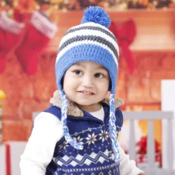 Gorro diseño con pompón 