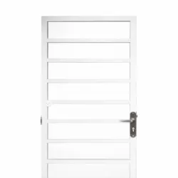 Puerta de metal y cristal