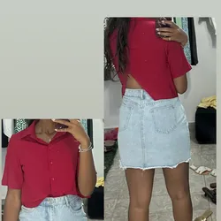 Camisa fresca de verano roja