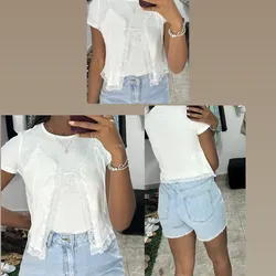 Pullover con top sobre 