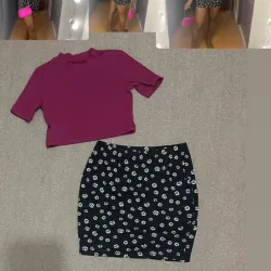 Saya con estampado floral 