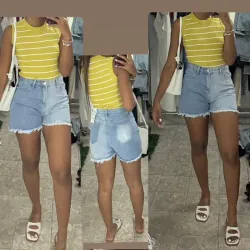 Short denim bicolor 