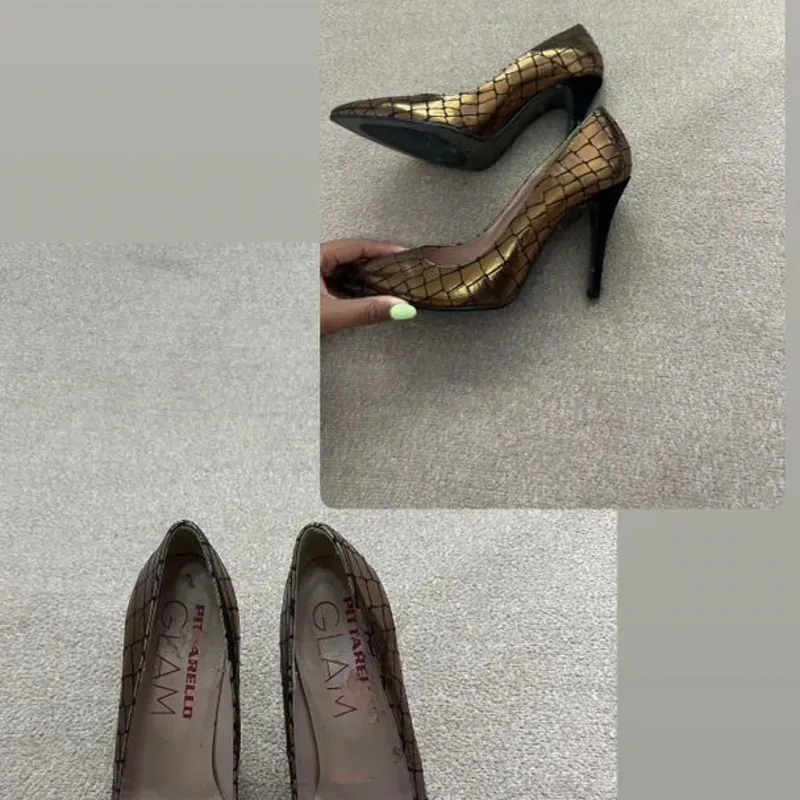 Tacones dorados 