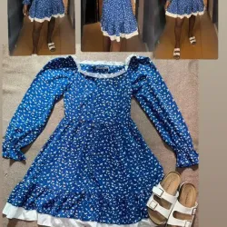 Vestido de mangas largas con estampado floral 