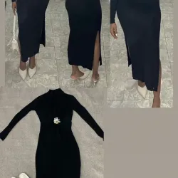 Vestido largo con aberturas
