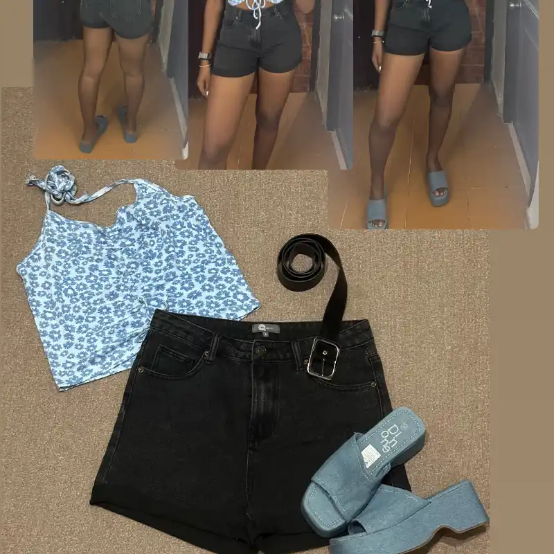 Short Denim con dobladillo 