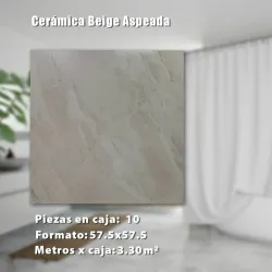 Cerámica Beige Aspeada 57.5x57.5